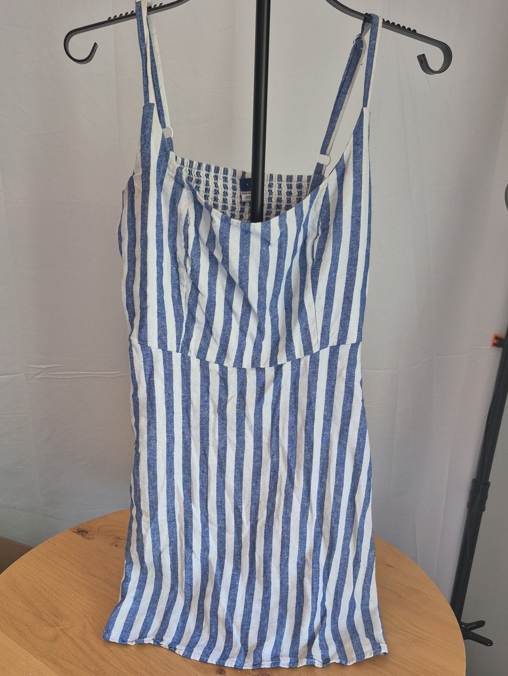 Old Navy Blue and White Striped Mini Dress